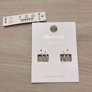 Madewell Demi Fine Double Hoop Earrings (Sterling Silver)